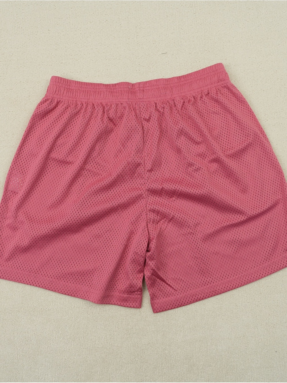 Eric Emanuel Pink Mesh Shorts with Dual Lightning Graphics - Picture 4 of 4
